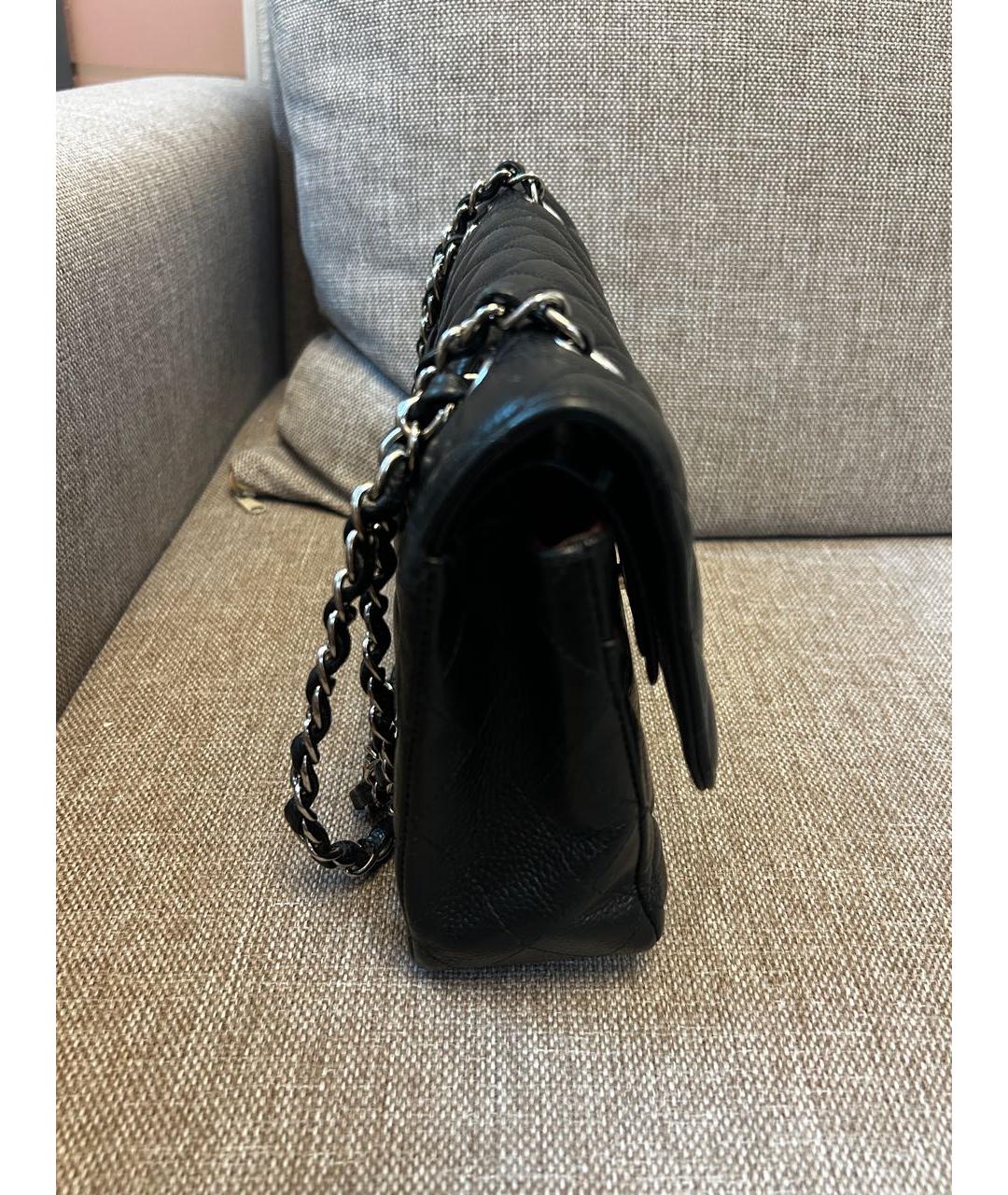 CHANEL Черная кожаная сумка через плечо, фото 2