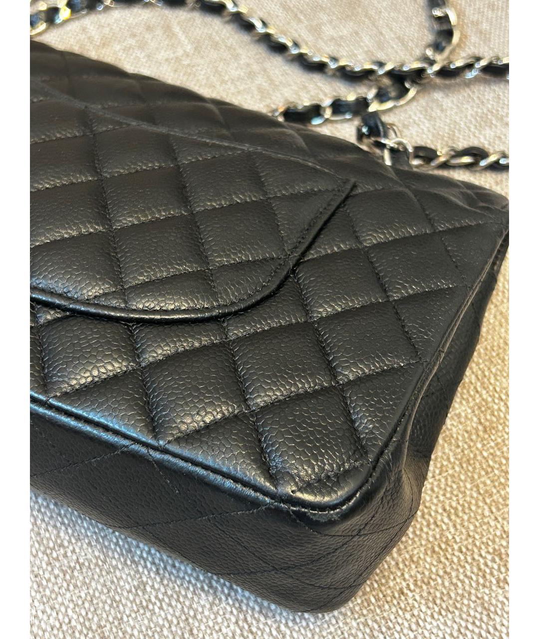 CHANEL Черная кожаная сумка через плечо, фото 6