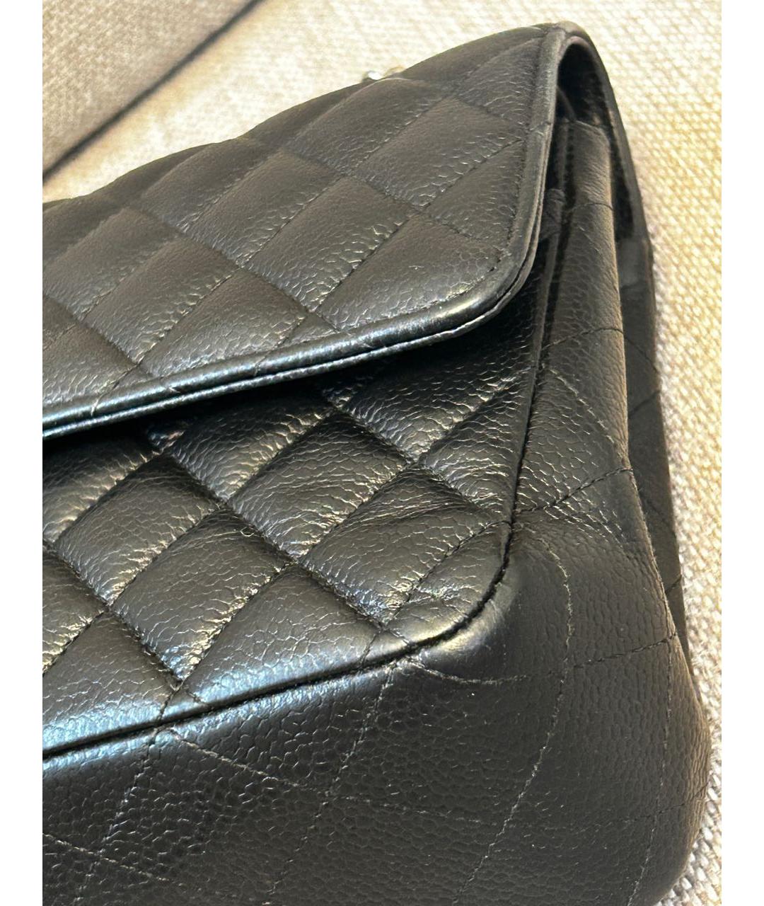 CHANEL Черная кожаная сумка через плечо, фото 7