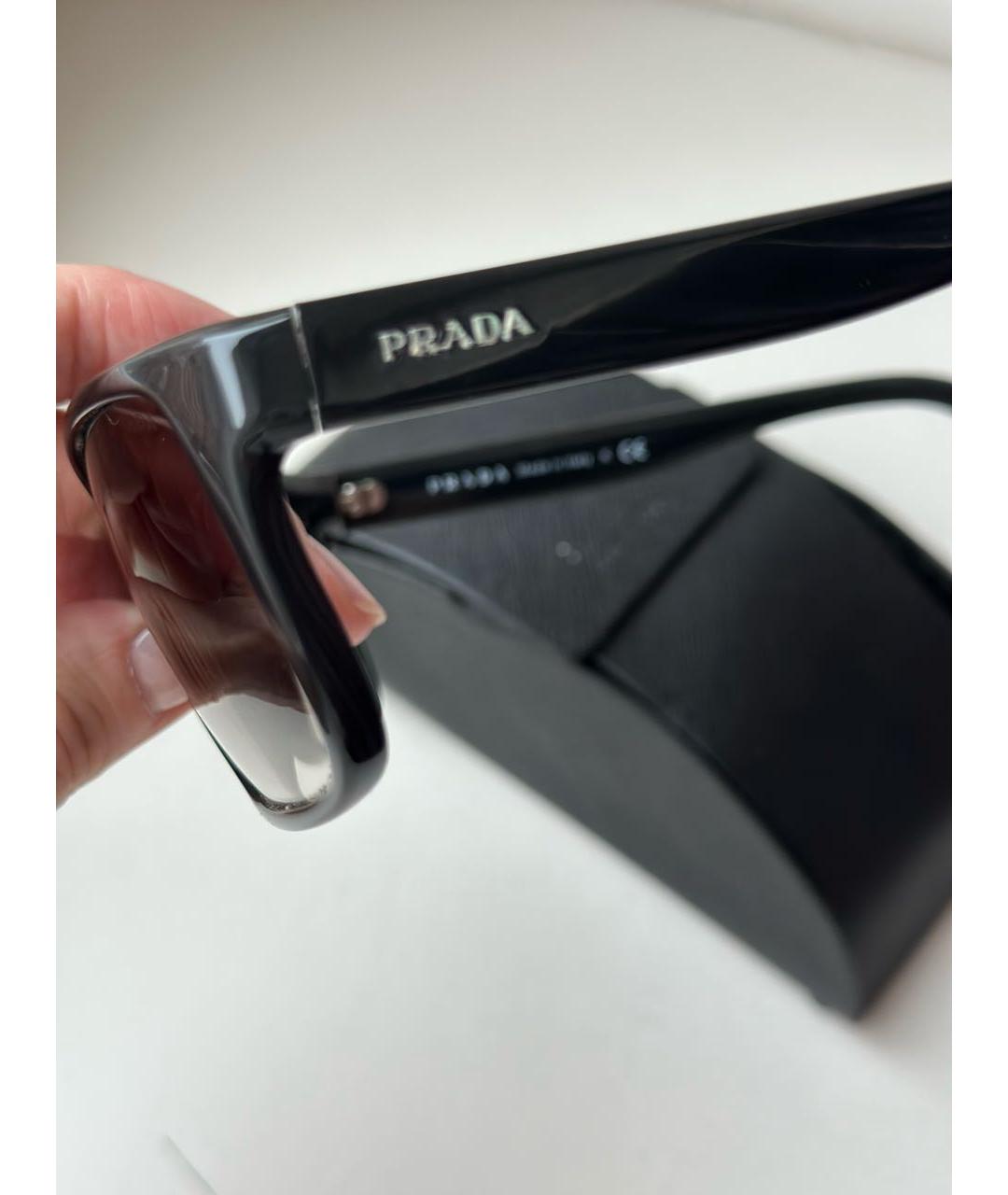 PRADA Коричневые пластиковые солнцезащитные очки, фото 4