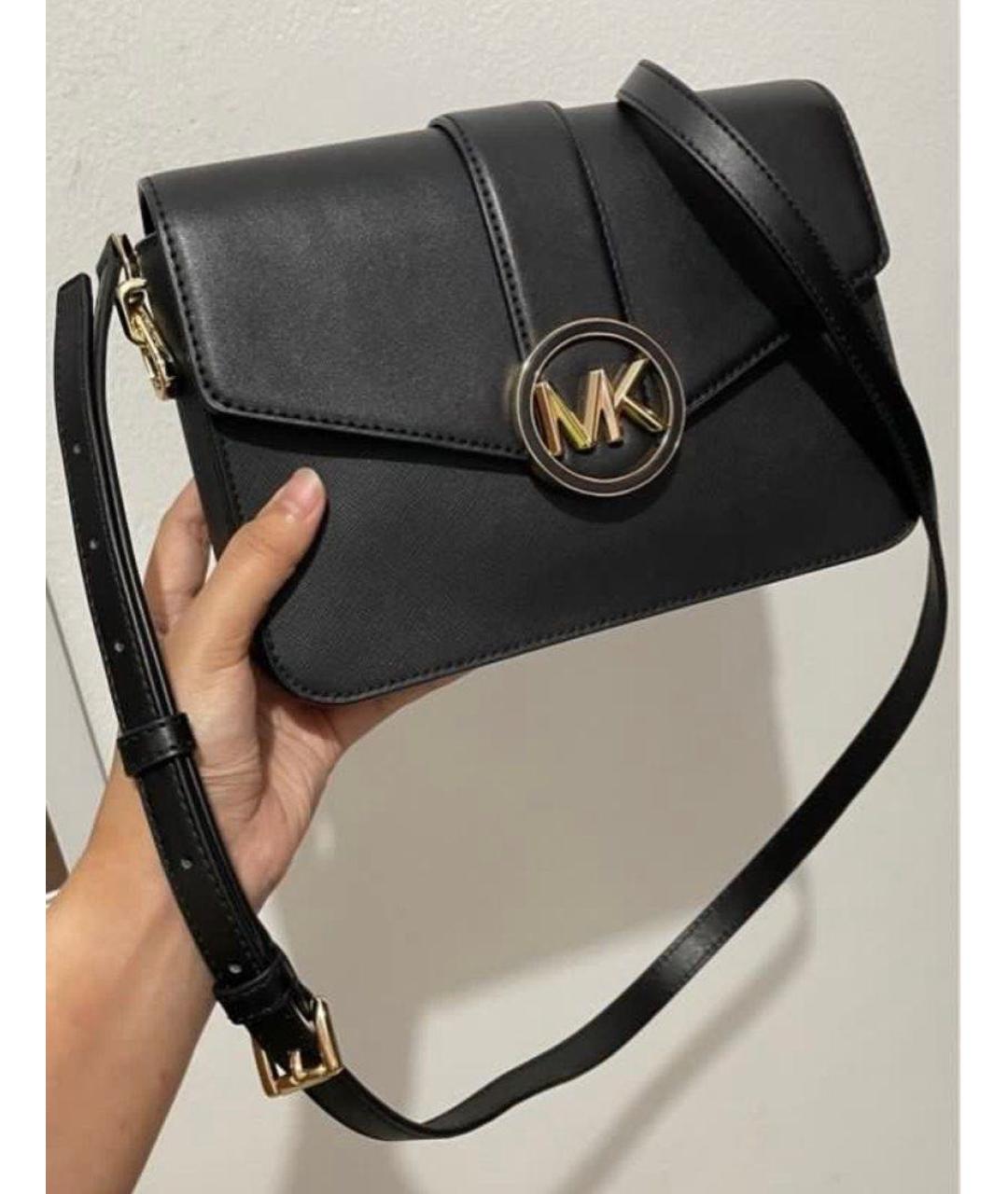 MICHAEL MICHAEL KORS Черная сумка через плечо из искусственной кожи, фото 8