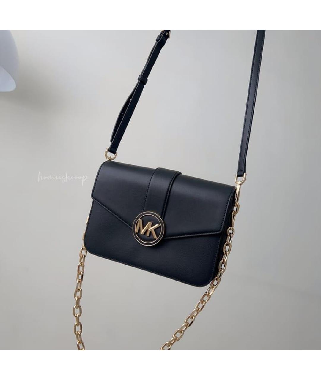 MICHAEL MICHAEL KORS Черная сумка через плечо из искусственной кожи, фото 3
