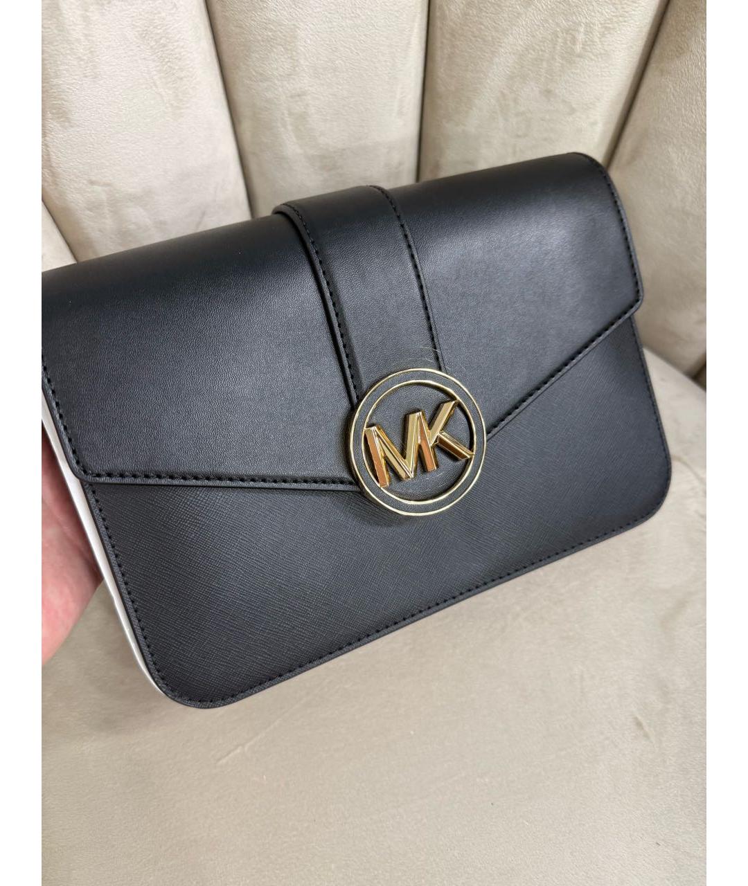 MICHAEL MICHAEL KORS Черная сумка через плечо из искусственной кожи, фото 4
