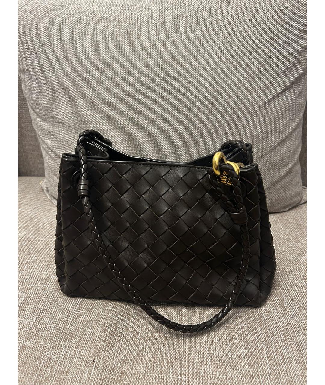 BOTTEGA VENETA Коричневая кожаная сумка через плечо, фото 7