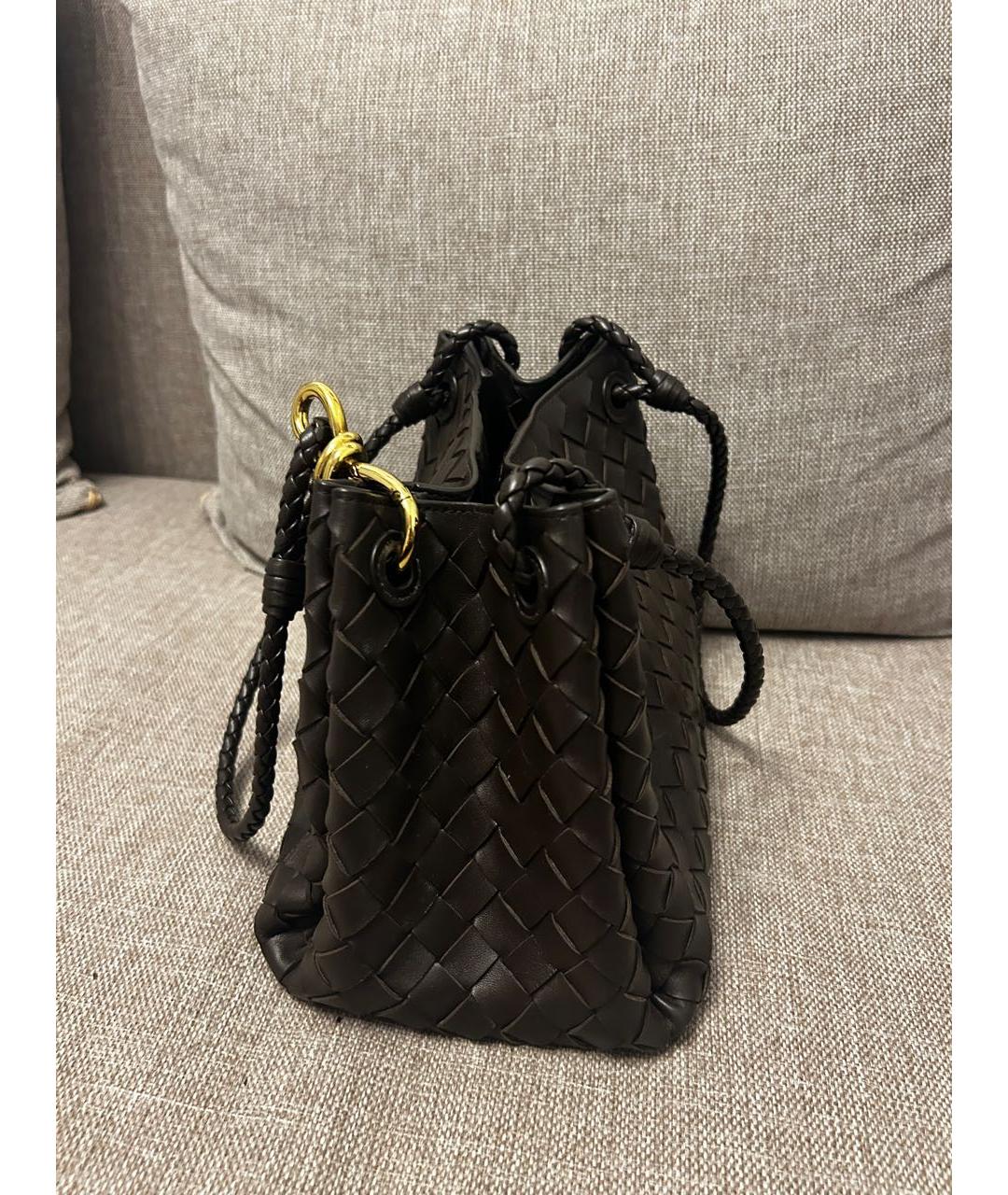 BOTTEGA VENETA Коричневая кожаная сумка через плечо, фото 4