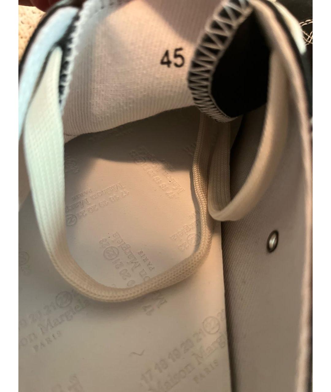 MAISON MARGIELA Черные текстильные низкие кроссовки / кеды, фото 6