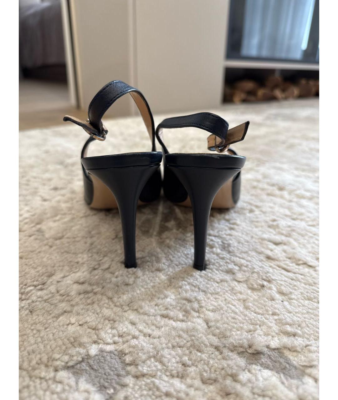 GIANVITO ROSSI Темно-синие кожаные туфли, фото 4