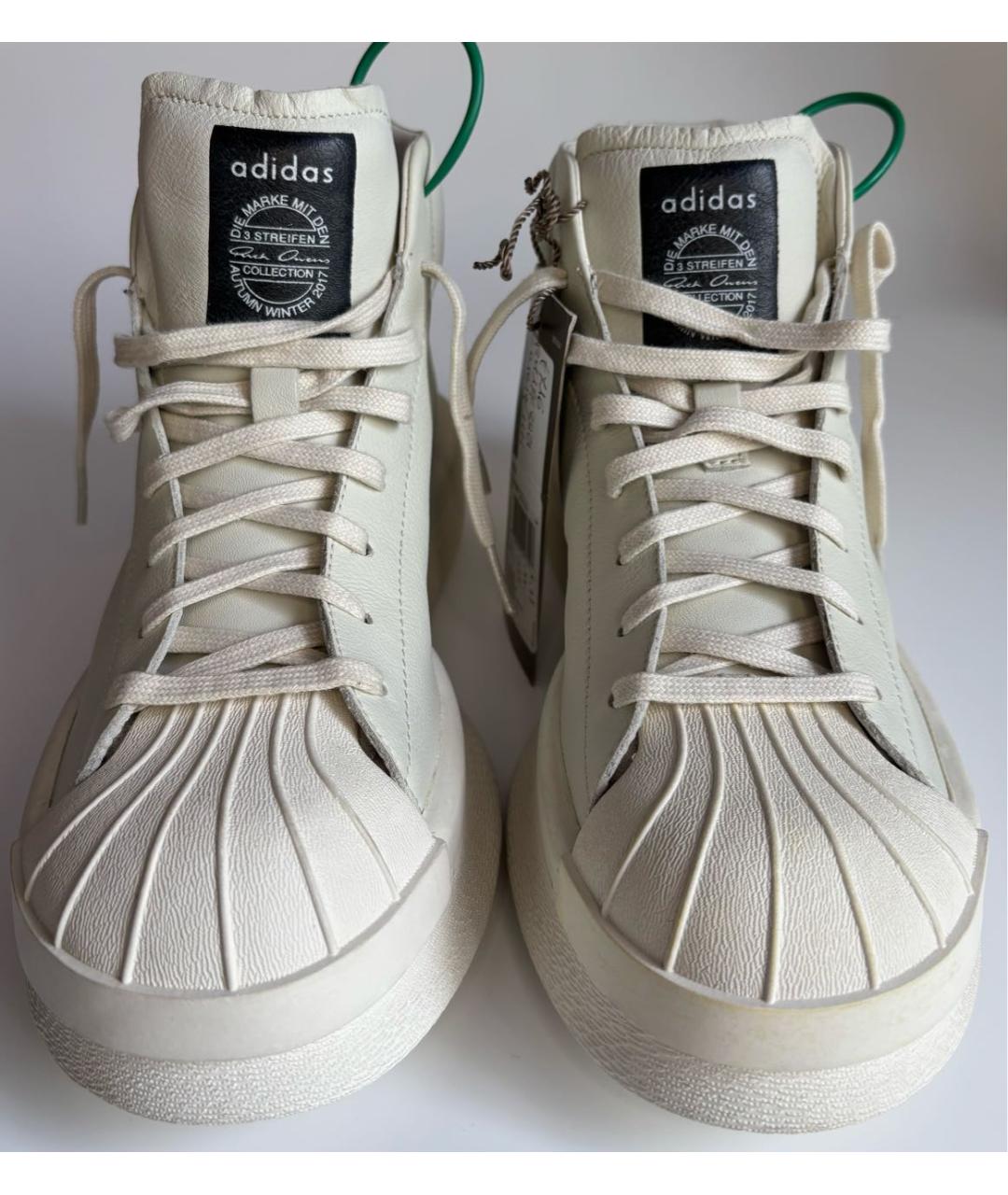 ADIDAS BY RICK OWENS Бежевые высокие кроссовки / кеды, фото 2