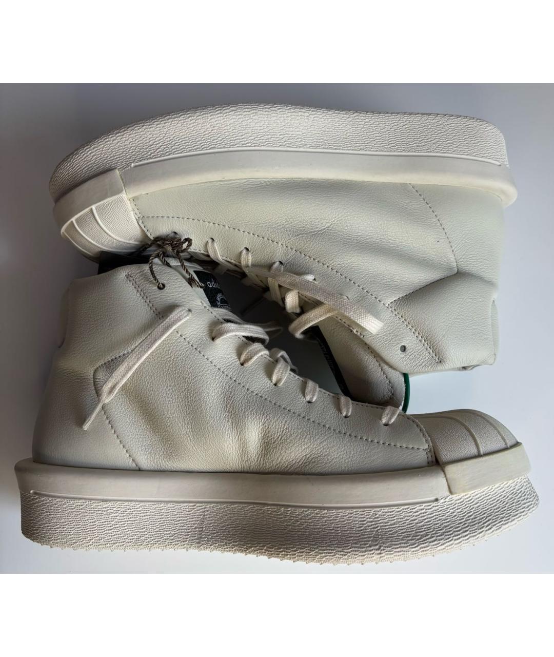 ADIDAS BY RICK OWENS Бежевые высокие кроссовки / кеды, фото 9