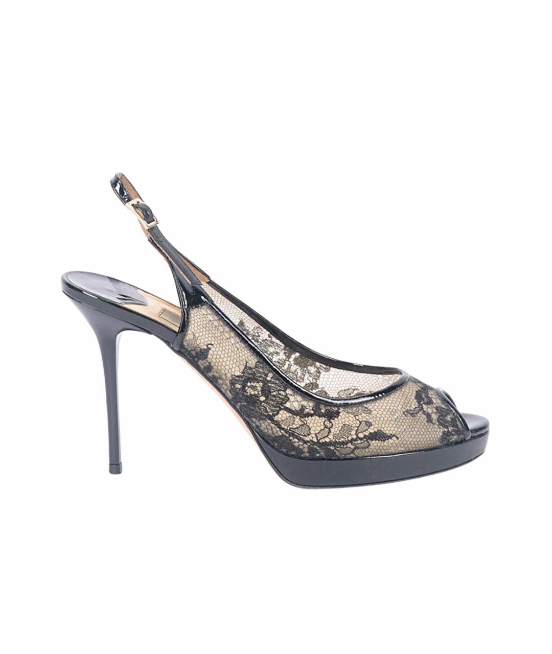 JIMMY CHOO Черные текстильные туфли, фото 1