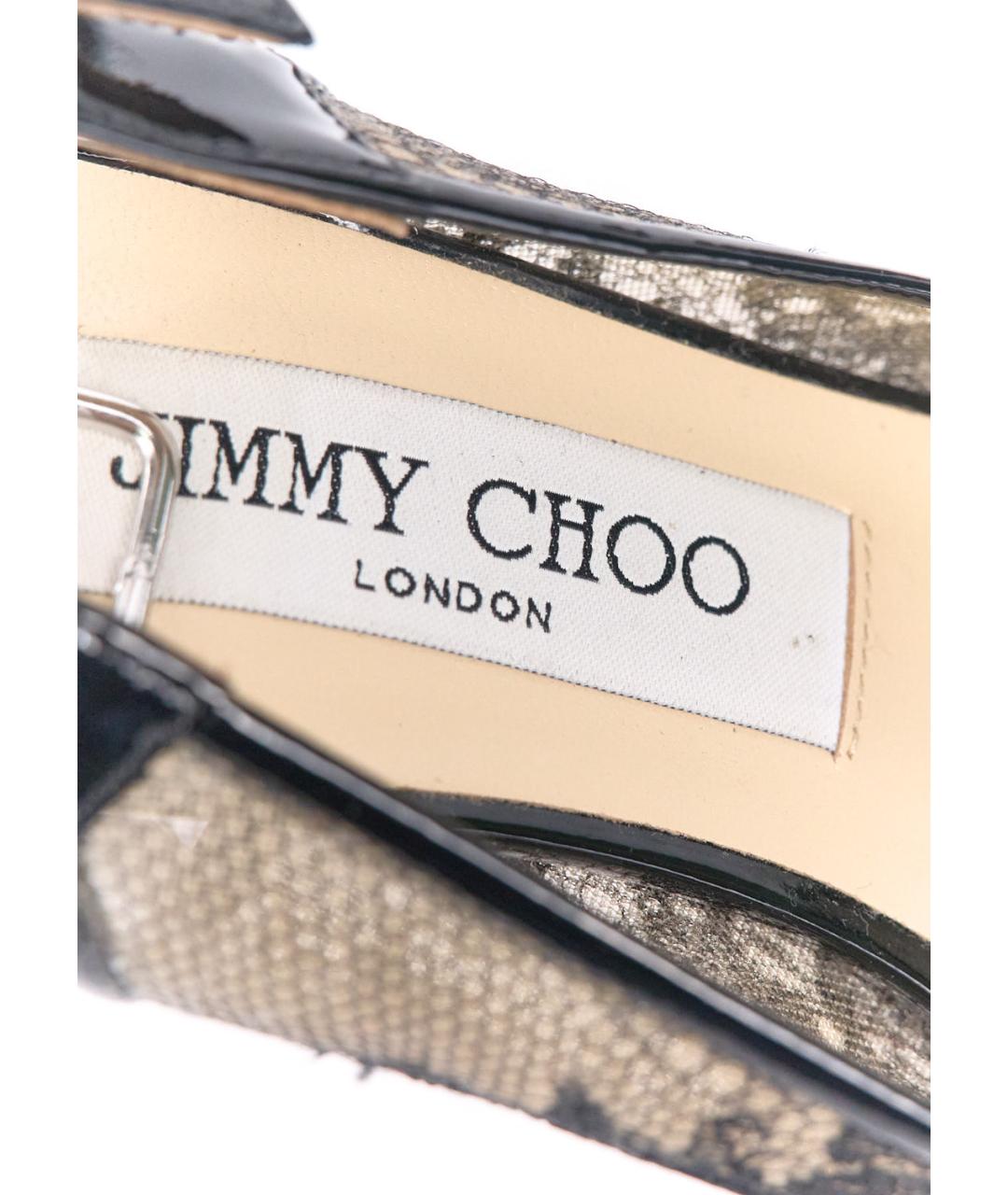 JIMMY CHOO Черные текстильные туфли, фото 5