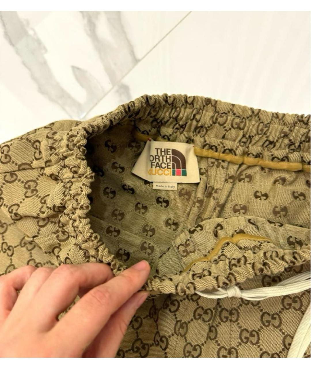 GUCCI Бежевые хлопковые шорты, фото 4