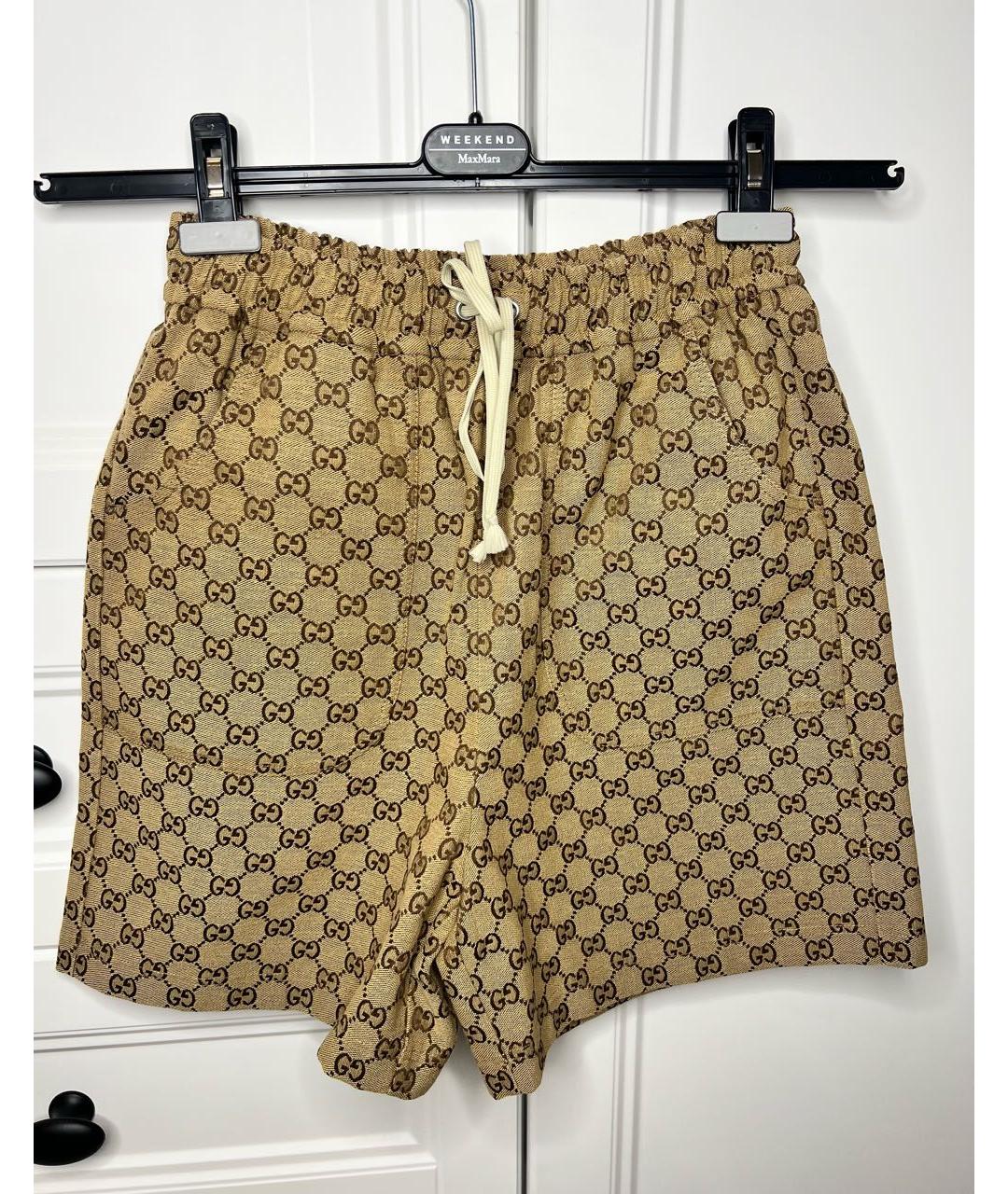 GUCCI Бежевые хлопковые шорты, фото 3