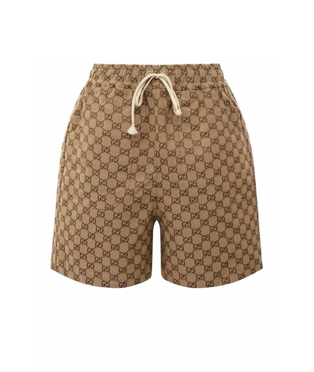 GUCCI Бежевые хлопковые шорты, фото 1