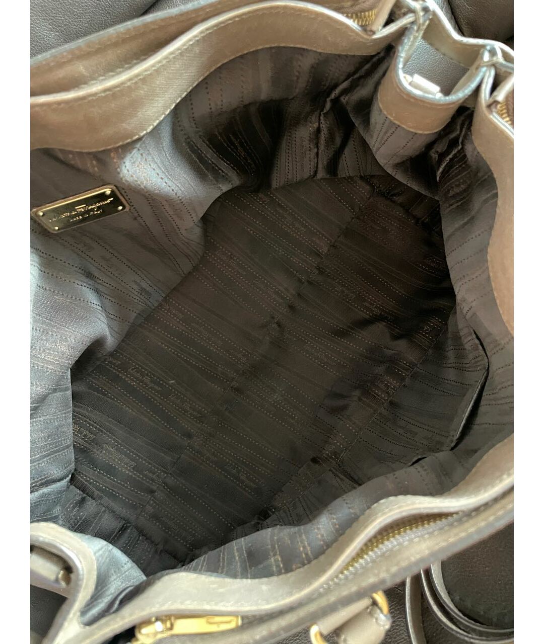 SALVATORE FERRAGAMO Коричневая кожаная сумка тоут, фото 4