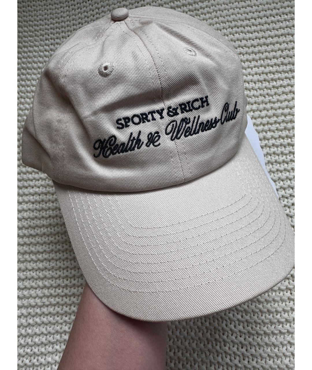 SPORTY AND RICH Бежевая хлопковая кепка/бейсболка, фото 5