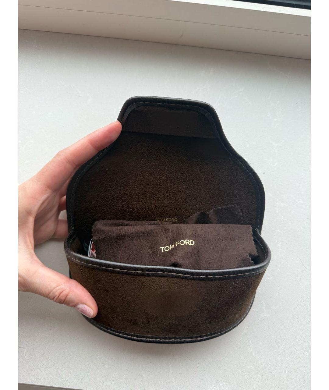 TOM FORD Черные пластиковые солнцезащитные очки, фото 4