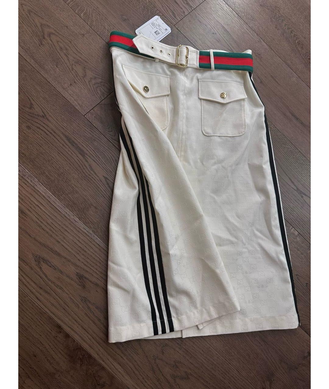 GUCCI Бежевая полиэстеровая юбка миди, фото 3