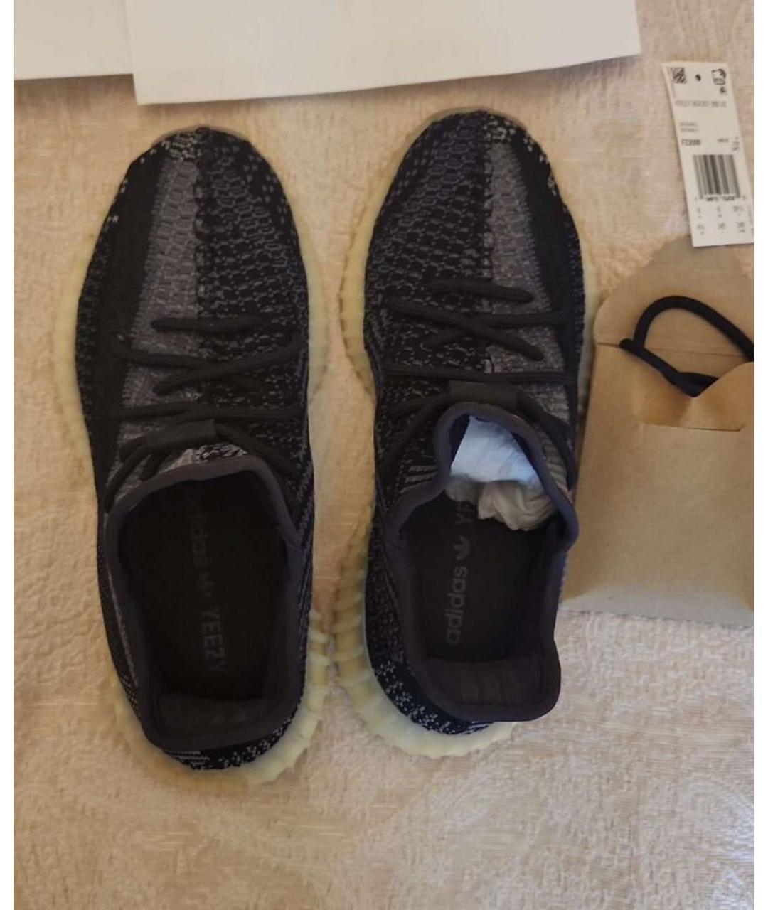 YEEZY Антрацитовые синтетические кроссовки, фото 2