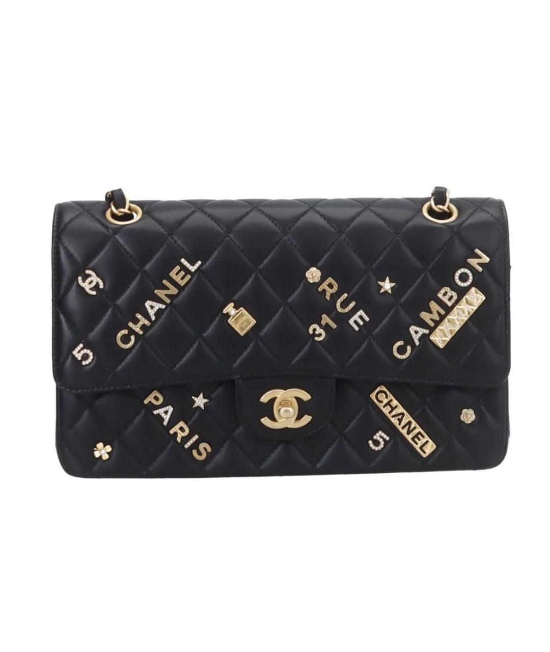 CHANEL Черная кожаная сумка через плечо, фото 8