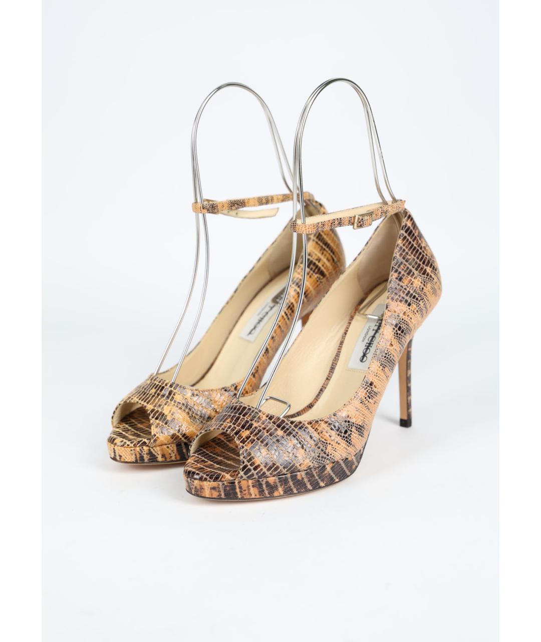 JIMMY CHOO Коричневые кожаные туфли, фото 3