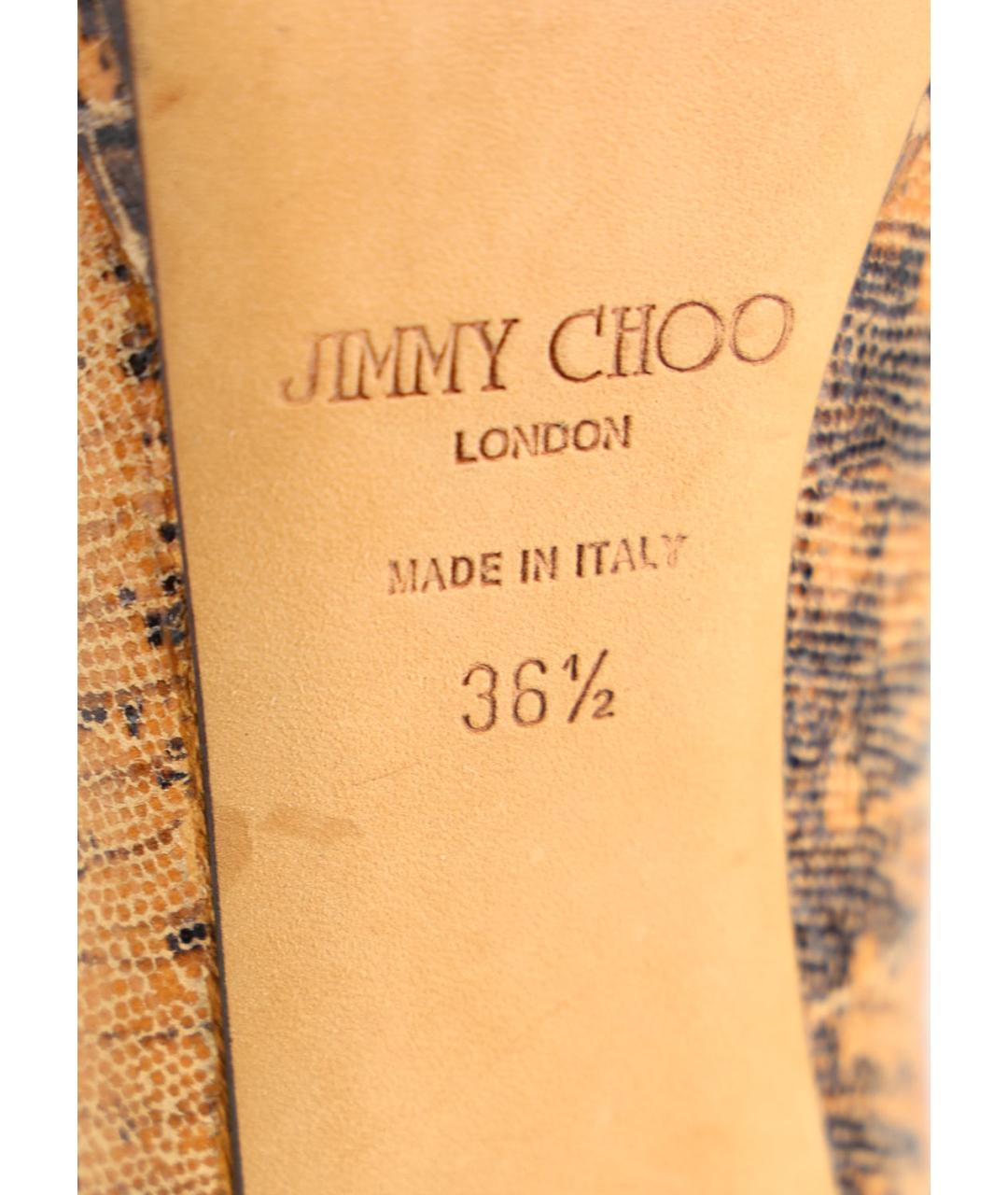 JIMMY CHOO Коричневые кожаные туфли, фото 5
