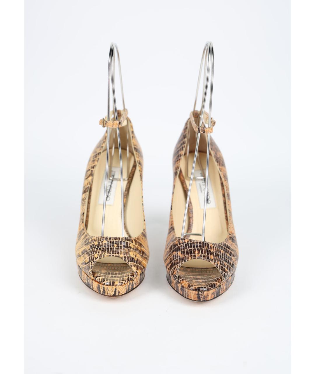 JIMMY CHOO Коричневые кожаные туфли, фото 2