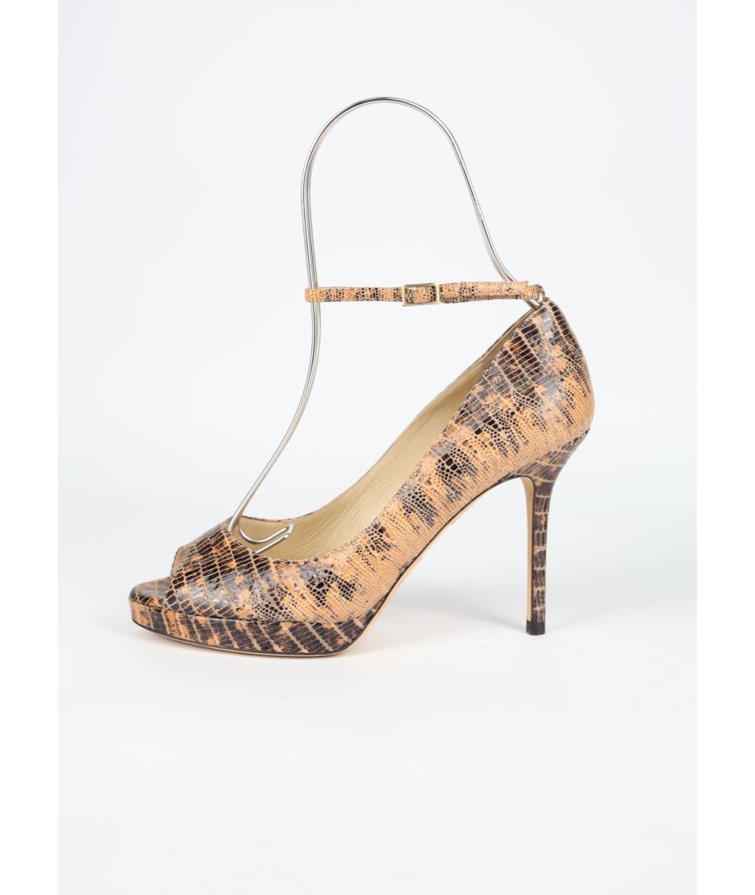 JIMMY CHOO Коричневые кожаные туфли, фото 6