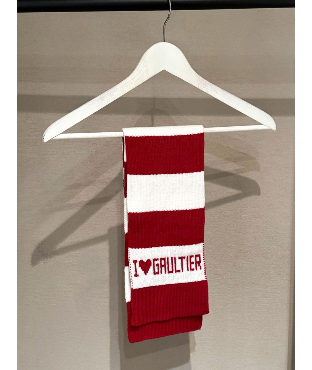 JEAN PAUL GAULTIER Красный шарф, фото 3