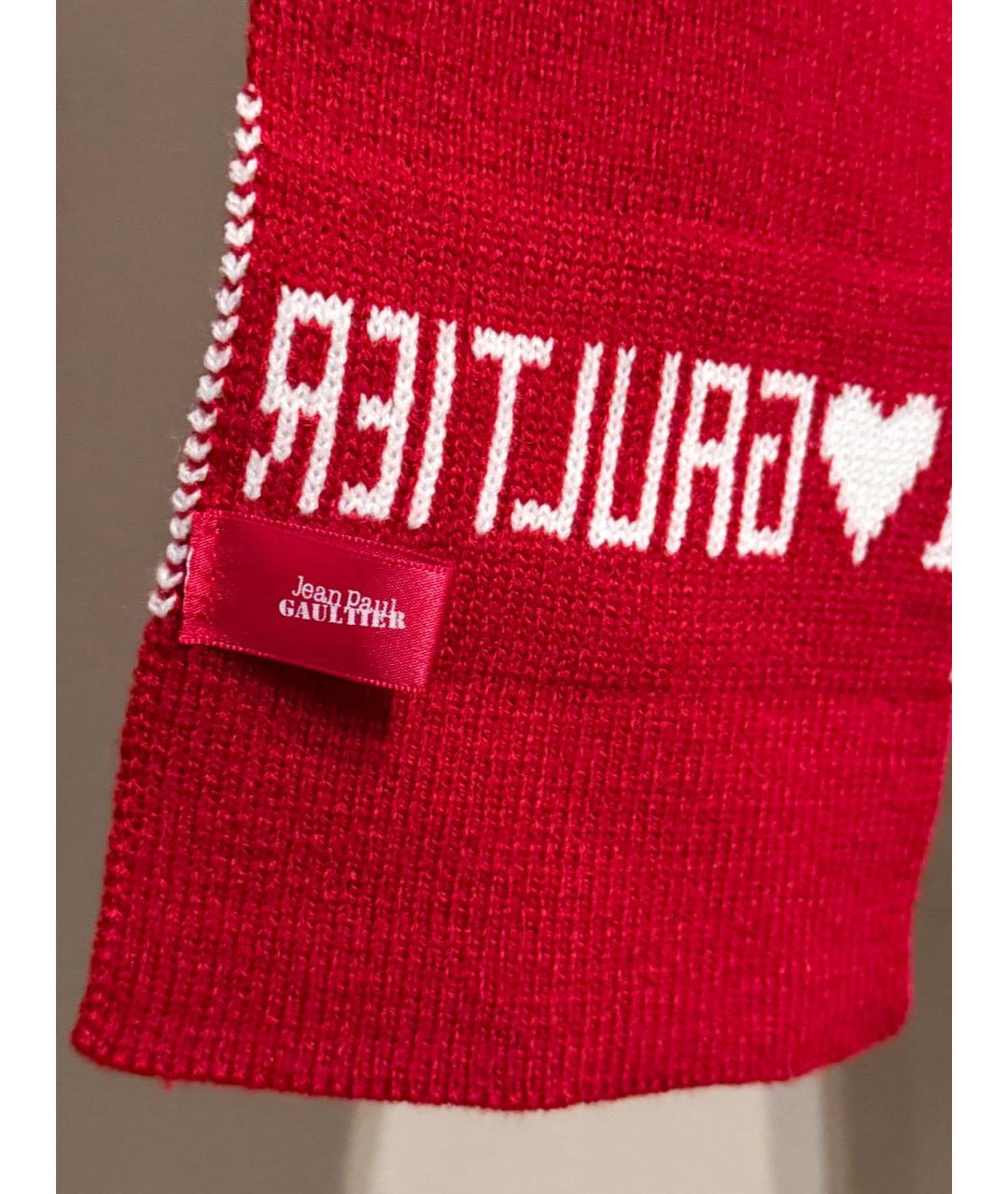 JEAN PAUL GAULTIER Красный шарф, фото 2