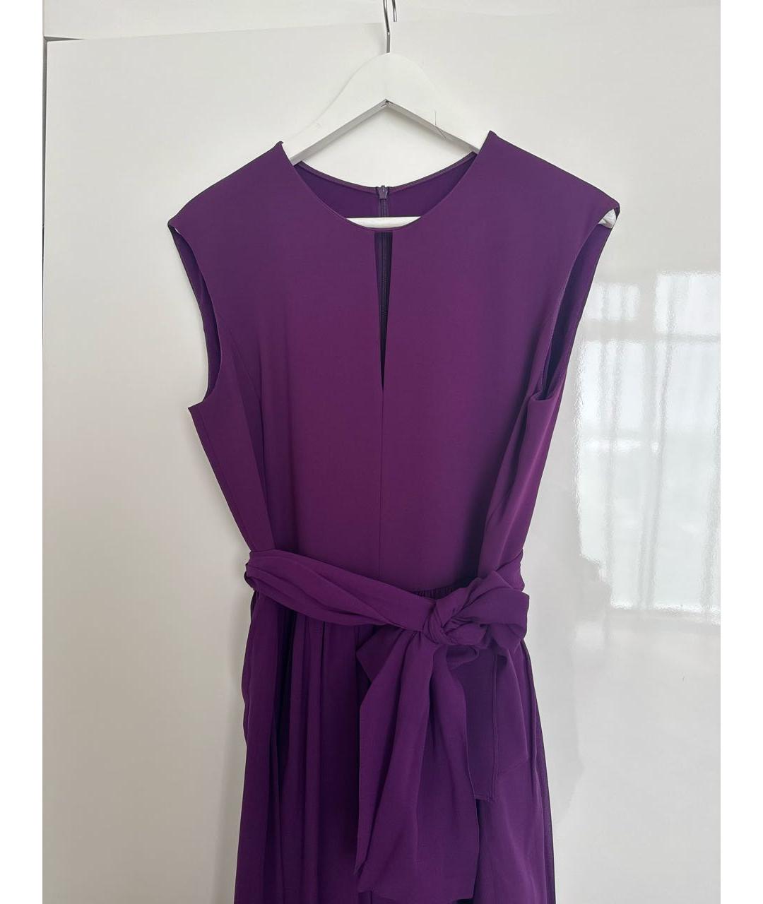 MAX MARA Фиолетовый шелковый комбинезон, фото 3