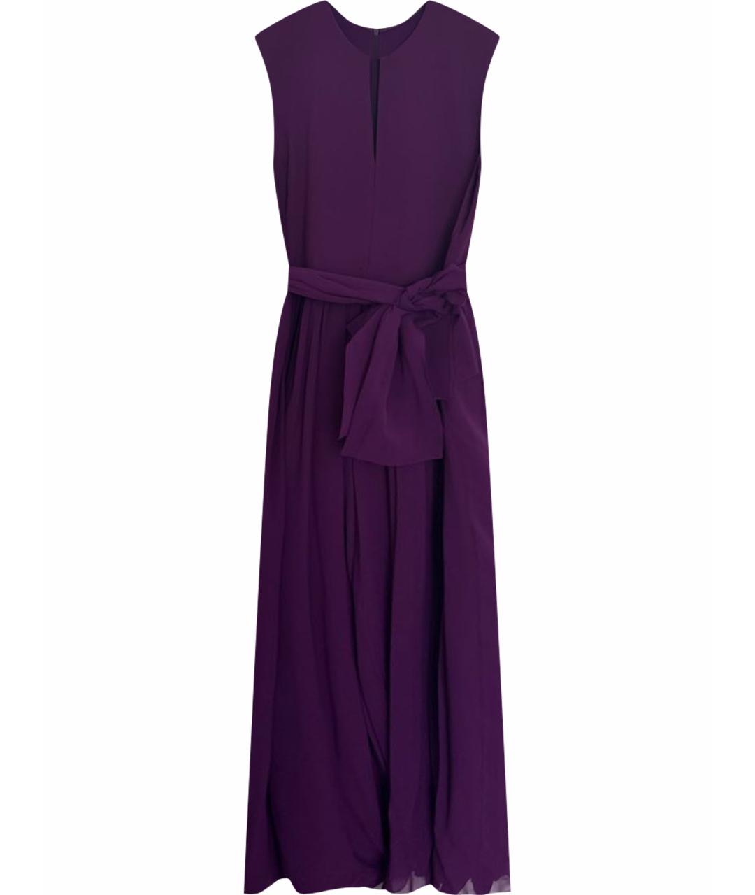 MAX MARA Фиолетовый шелковый комбинезон, фото 1