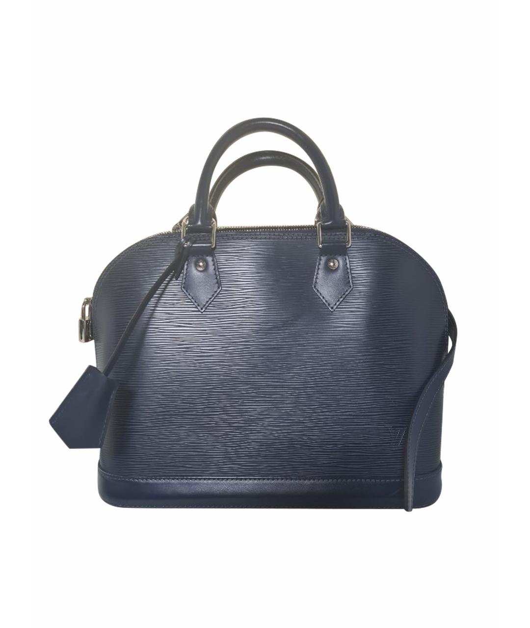 LOUIS VUITTON Синяя кожаная сумка с короткими ручками, фото 1