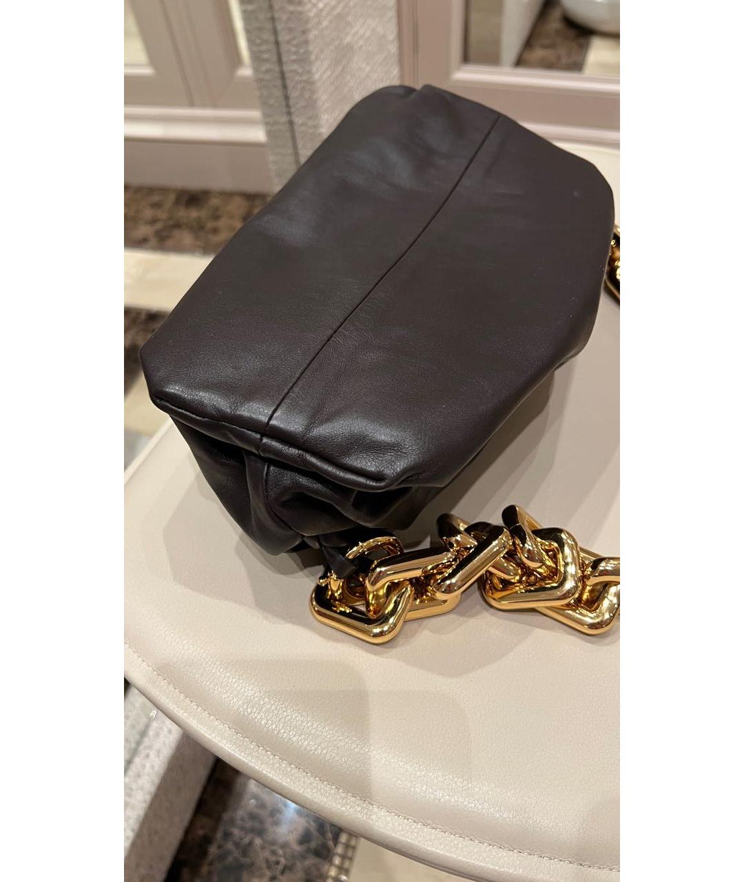 BOTTEGA VENETA Коричневая кожаная сумка с короткими ручками, фото 5