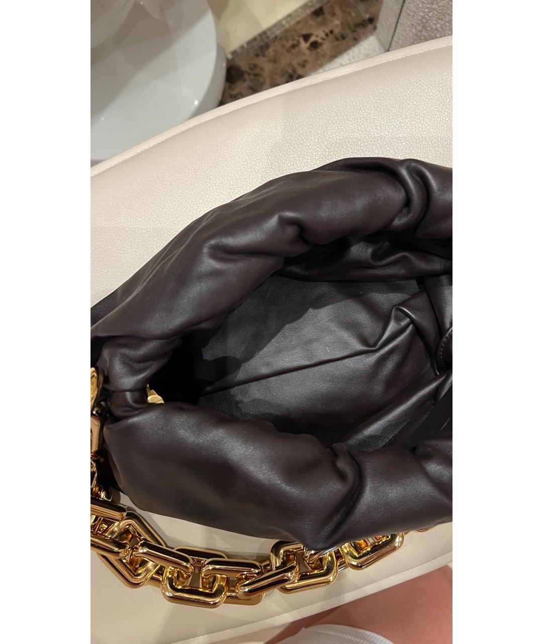 BOTTEGA VENETA Коричневая кожаная сумка с короткими ручками, фото 6