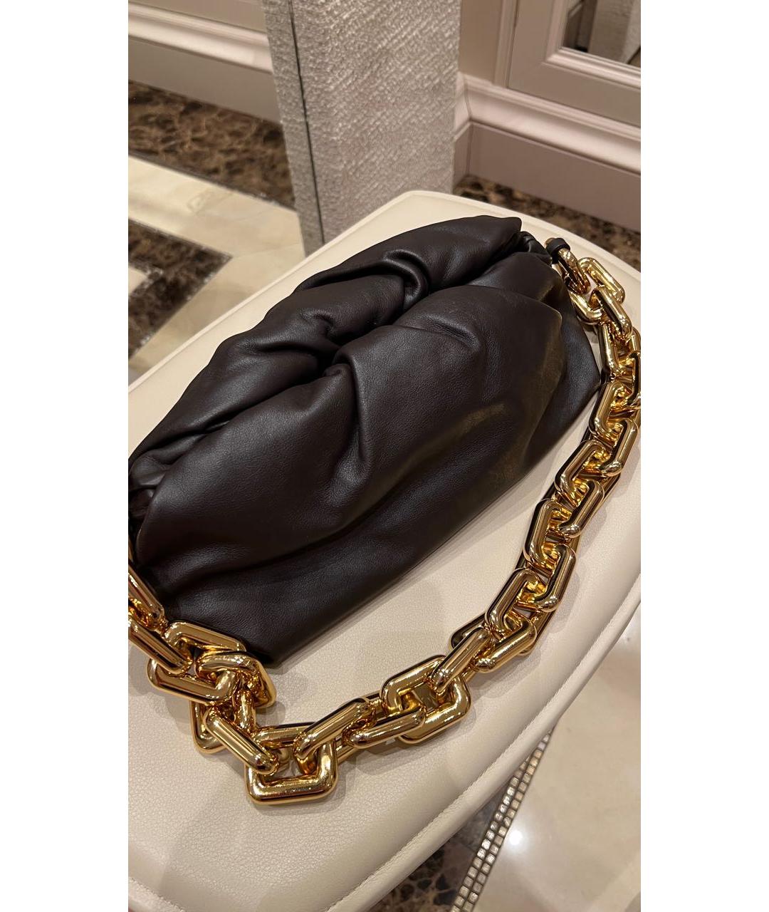 BOTTEGA VENETA Коричневая кожаная сумка с короткими ручками, фото 3