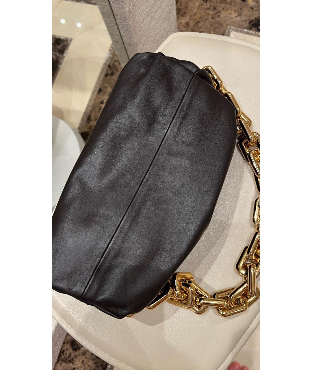 BOTTEGA VENETA Коричневая кожаная сумка с короткими ручками, фото 4