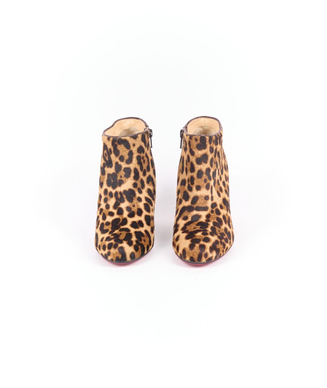 CHRISTIAN LOUBOUTIN Коричневые ботильоны, фото 2