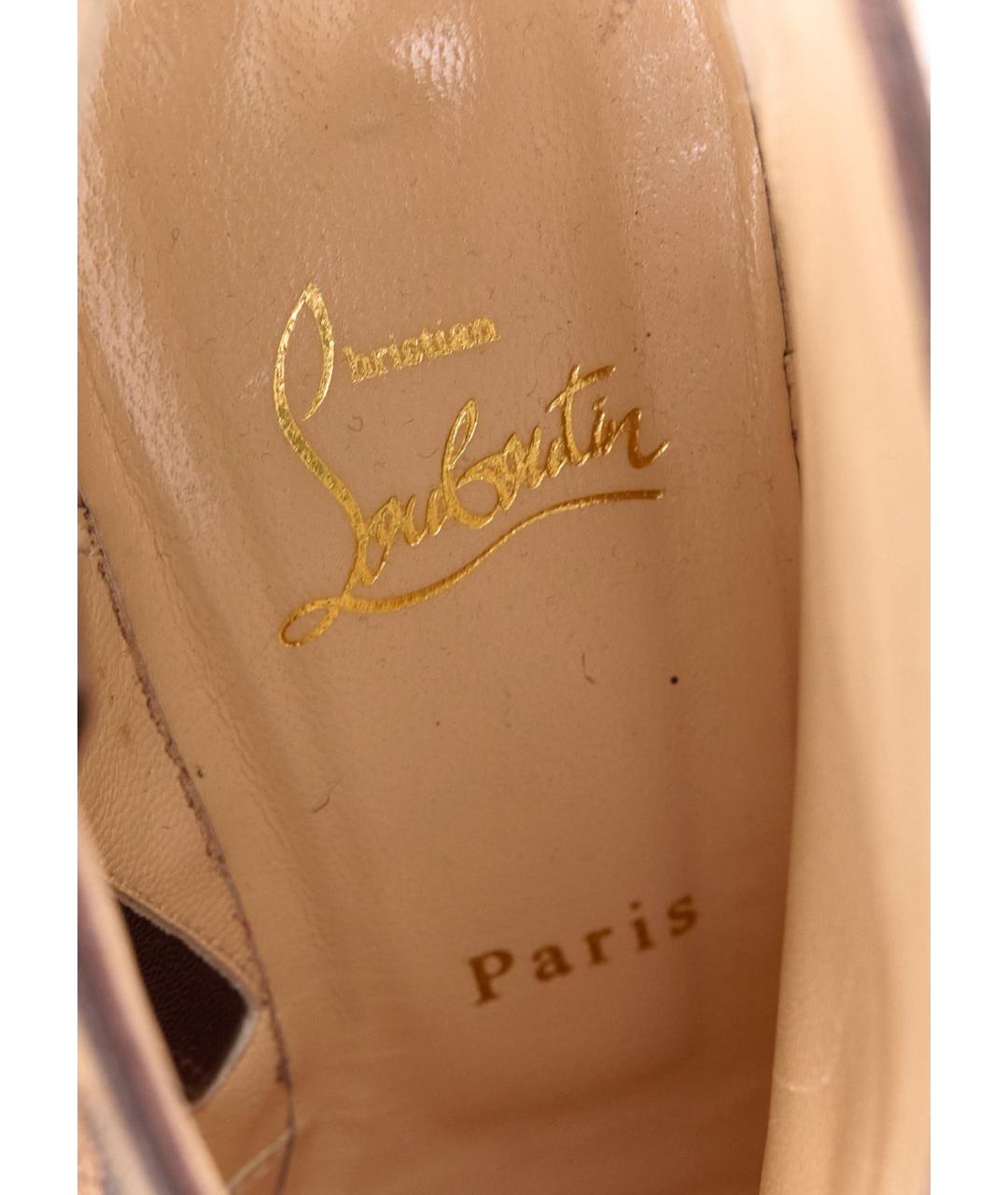CHRISTIAN LOUBOUTIN Коричневые ботильоны, фото 5