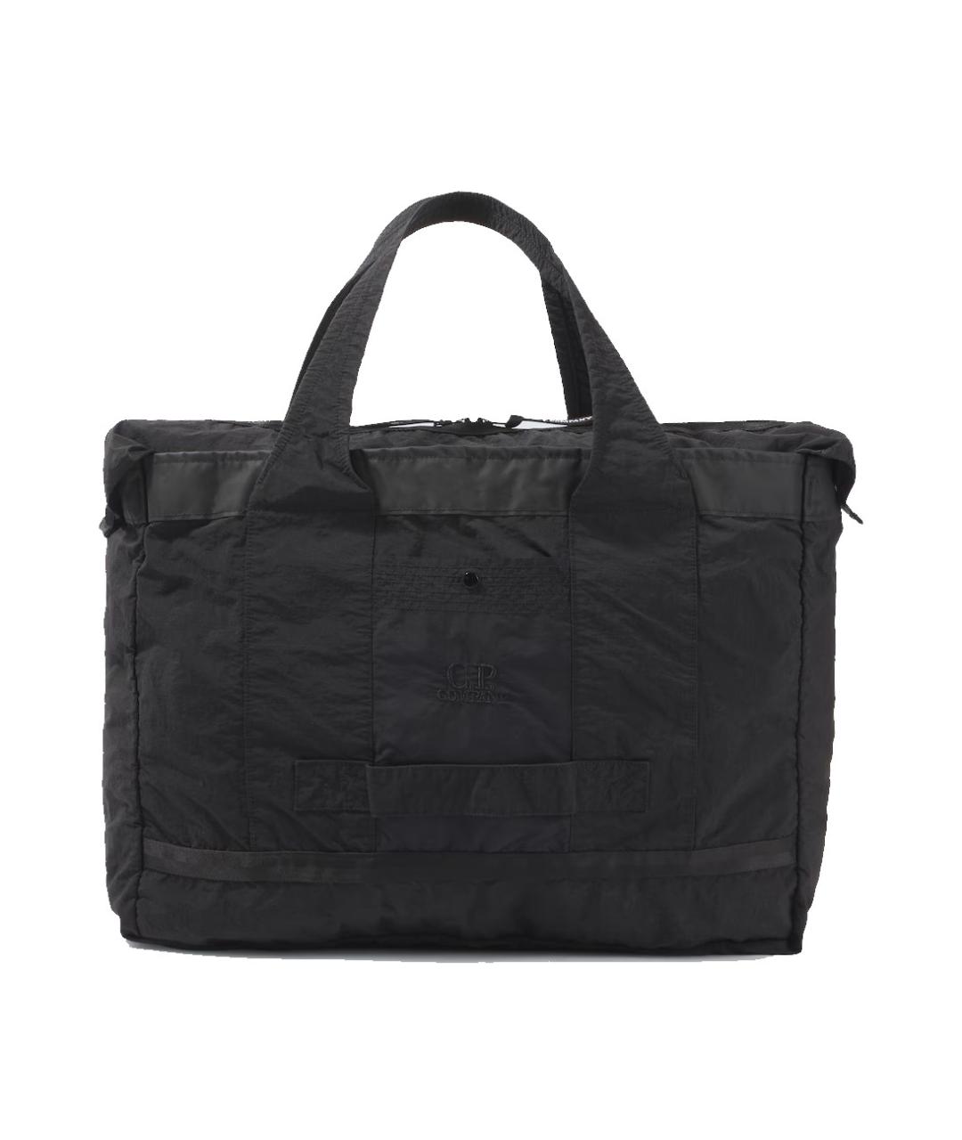 CP COMPANY Черная синтетическая сумка тоут, фото 1