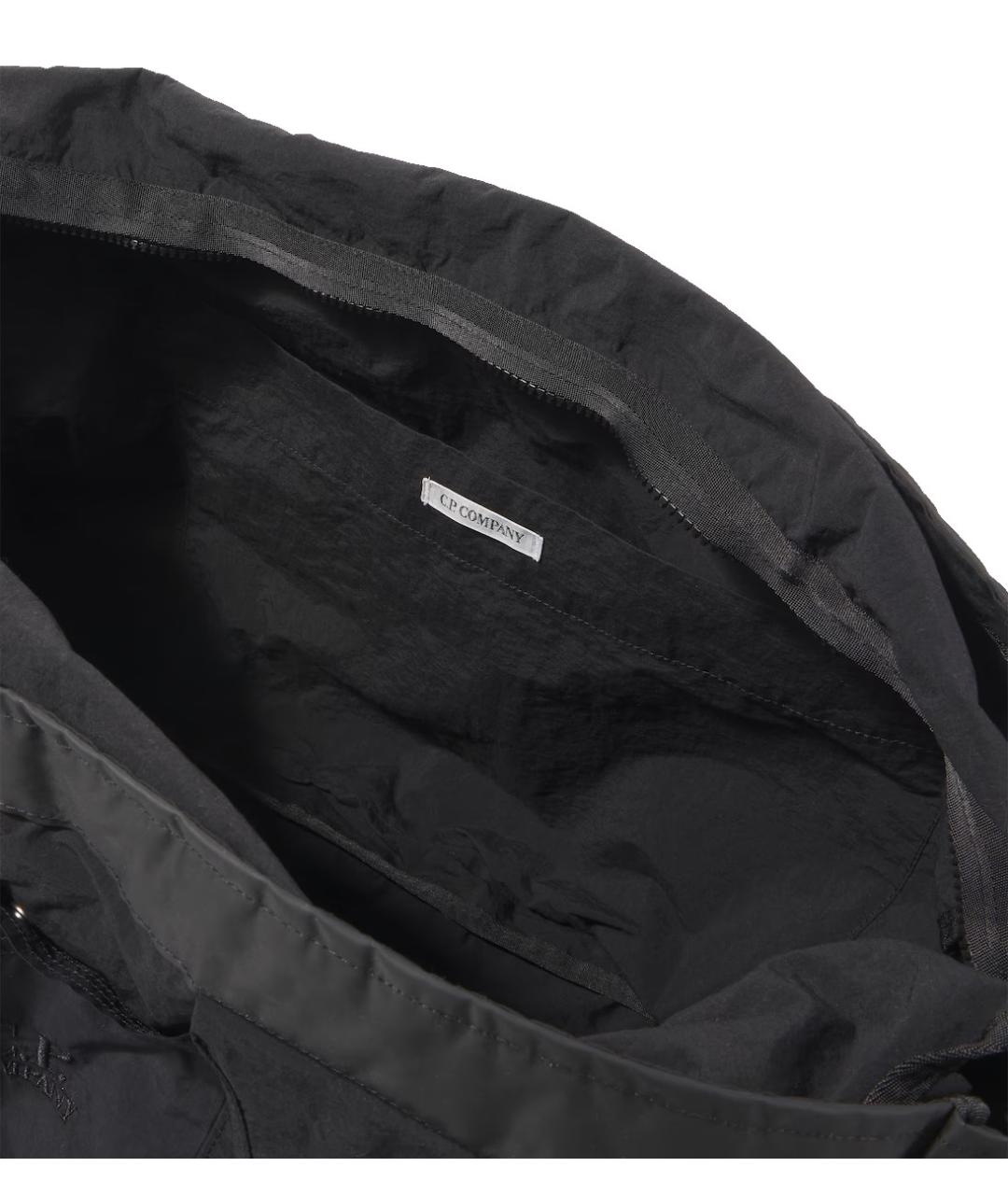 CP COMPANY Черная синтетическая сумка тоут, фото 3