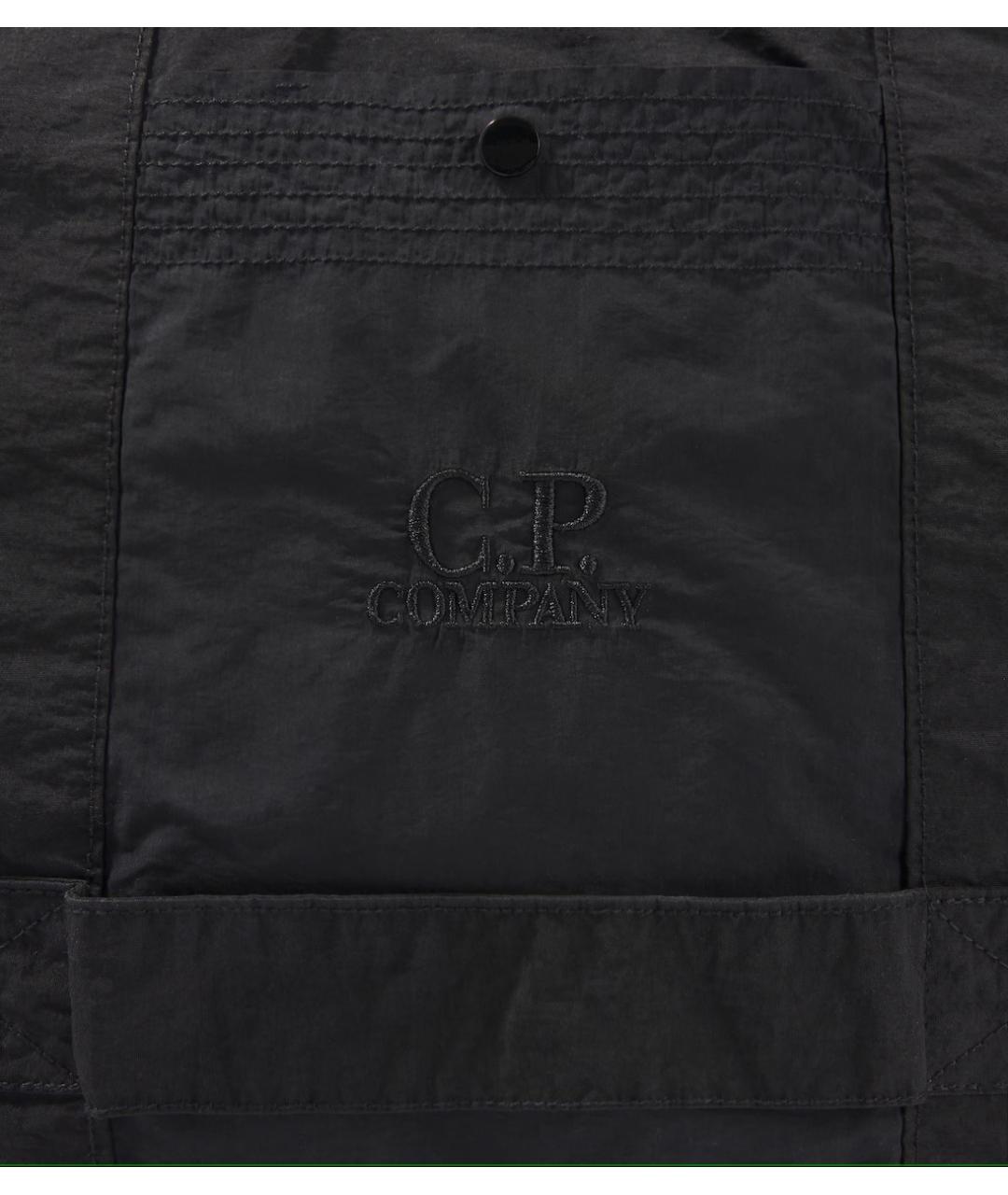 CP COMPANY Черная синтетическая сумка тоут, фото 4