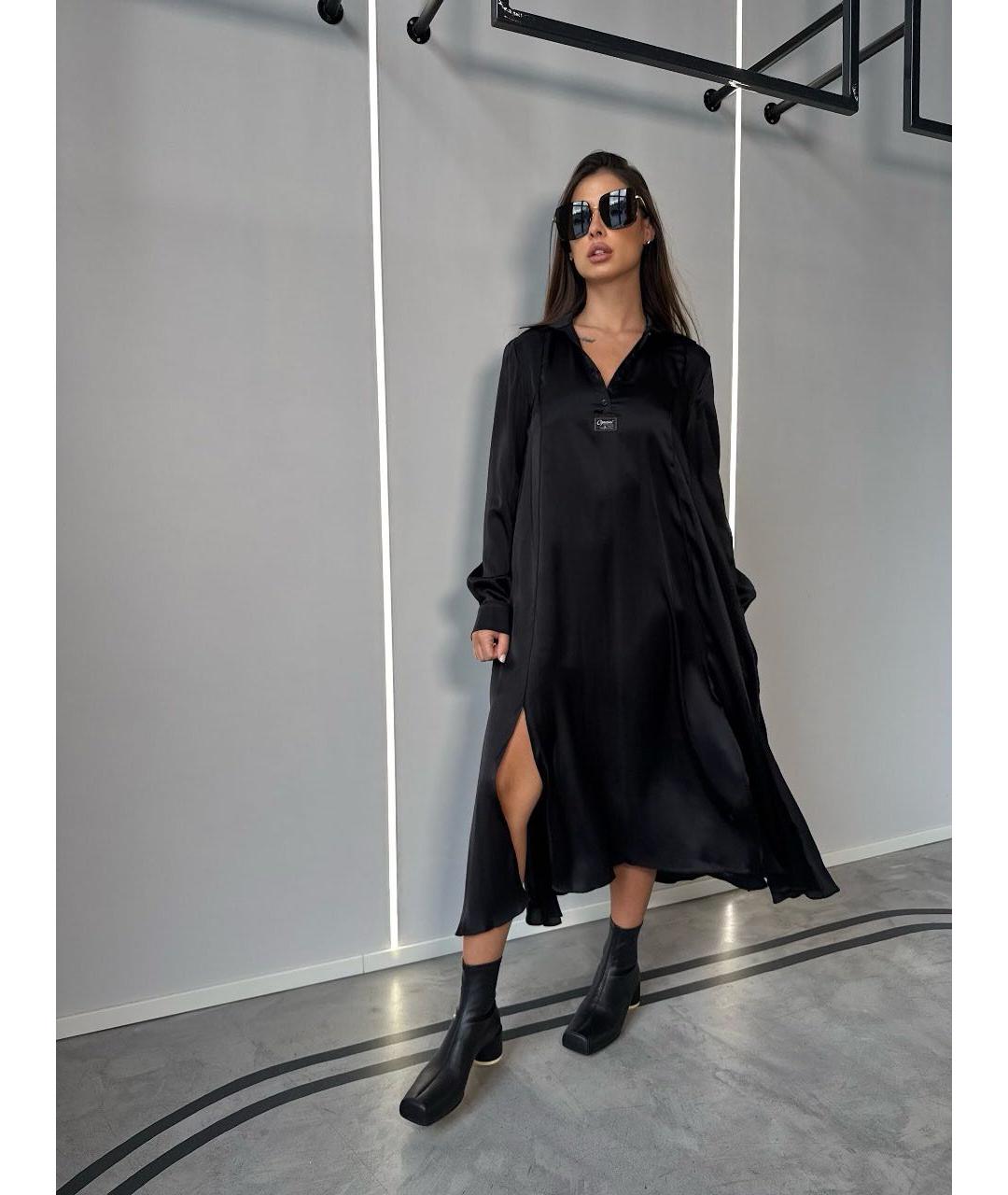 COPERNI Черное ацетатное повседневное платье, фото 4