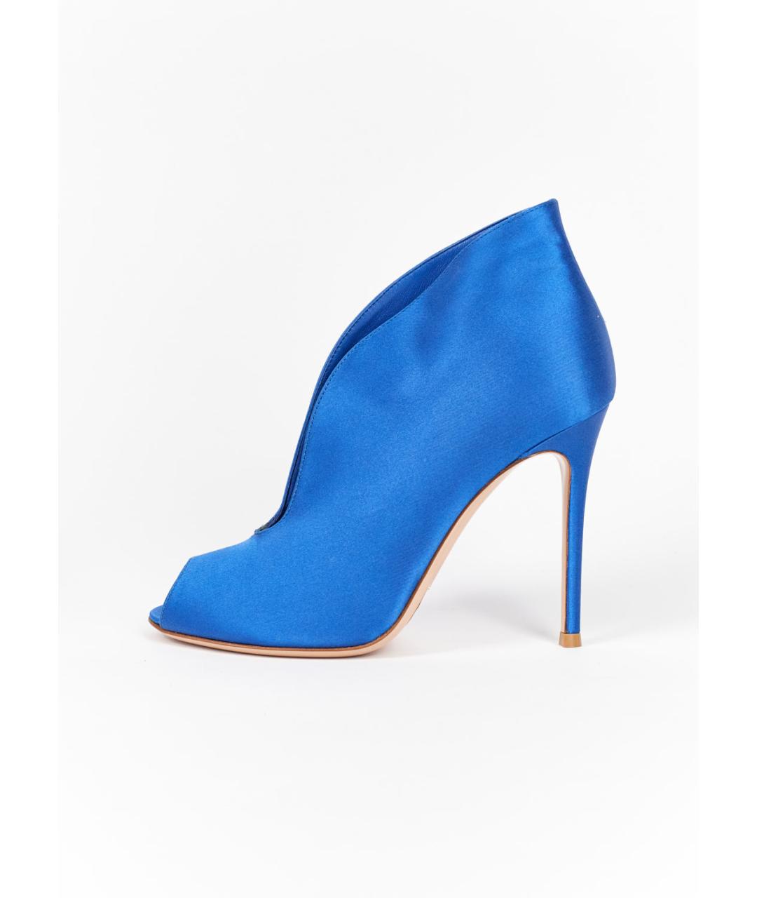 GIANVITO ROSSI Синие текстильные ботильоны, фото 5