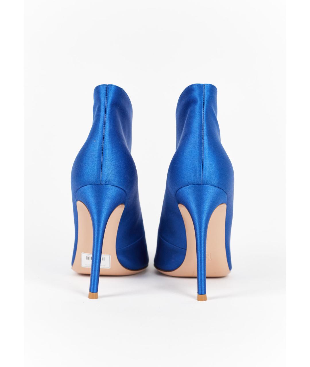 GIANVITO ROSSI Синие текстильные ботильоны, фото 3