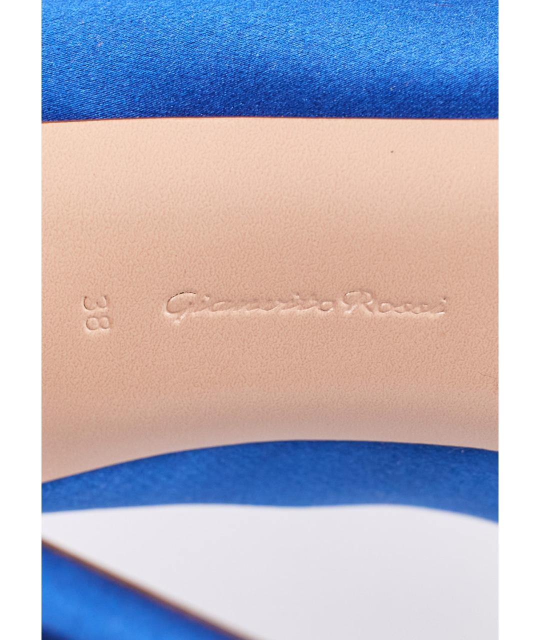 GIANVITO ROSSI Синие текстильные ботильоны, фото 4