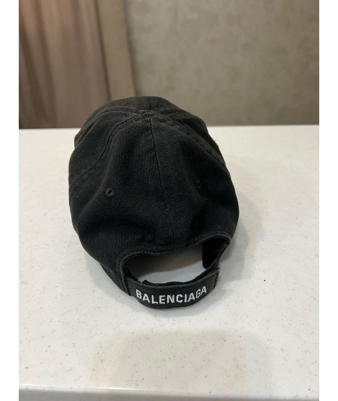 BALENCIAGA Черная хлопковая кепка, фото 4