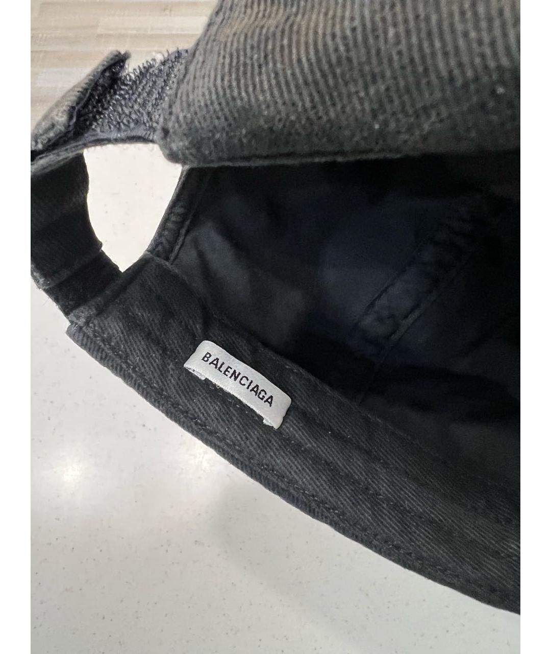 BALENCIAGA Черная хлопковая кепка, фото 5