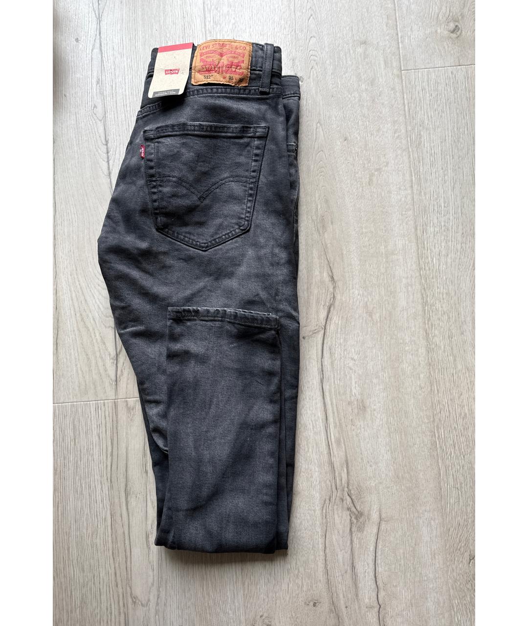 LEVI'S Серые хлопковые джинсы скинни, фото 5