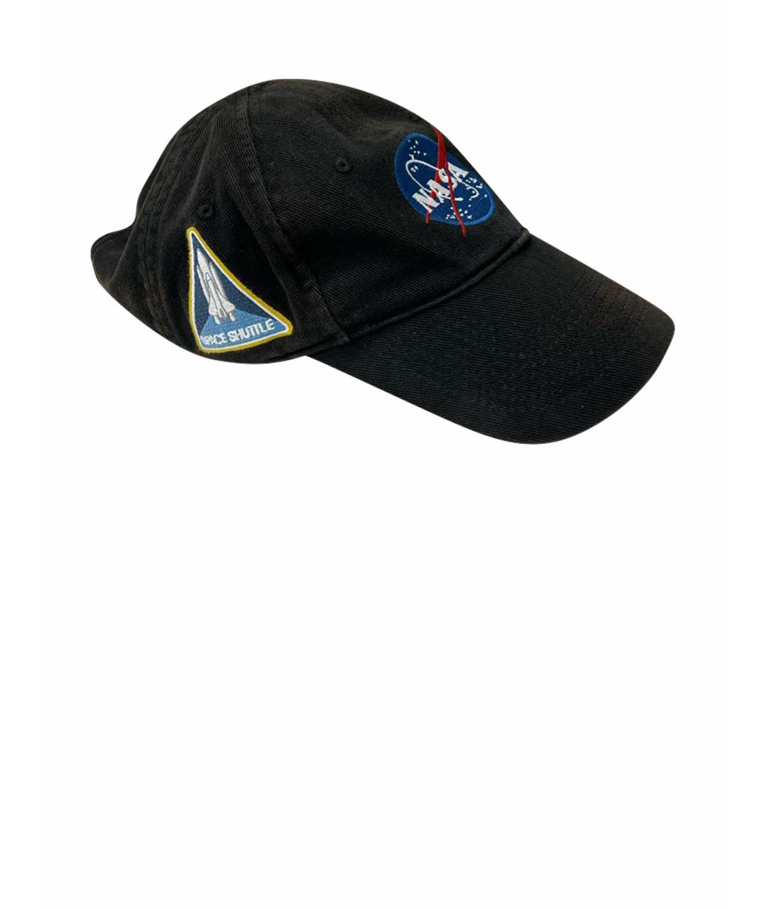 BALENCIAGA Черная хлопковая кепка/бейсболка, фото 1